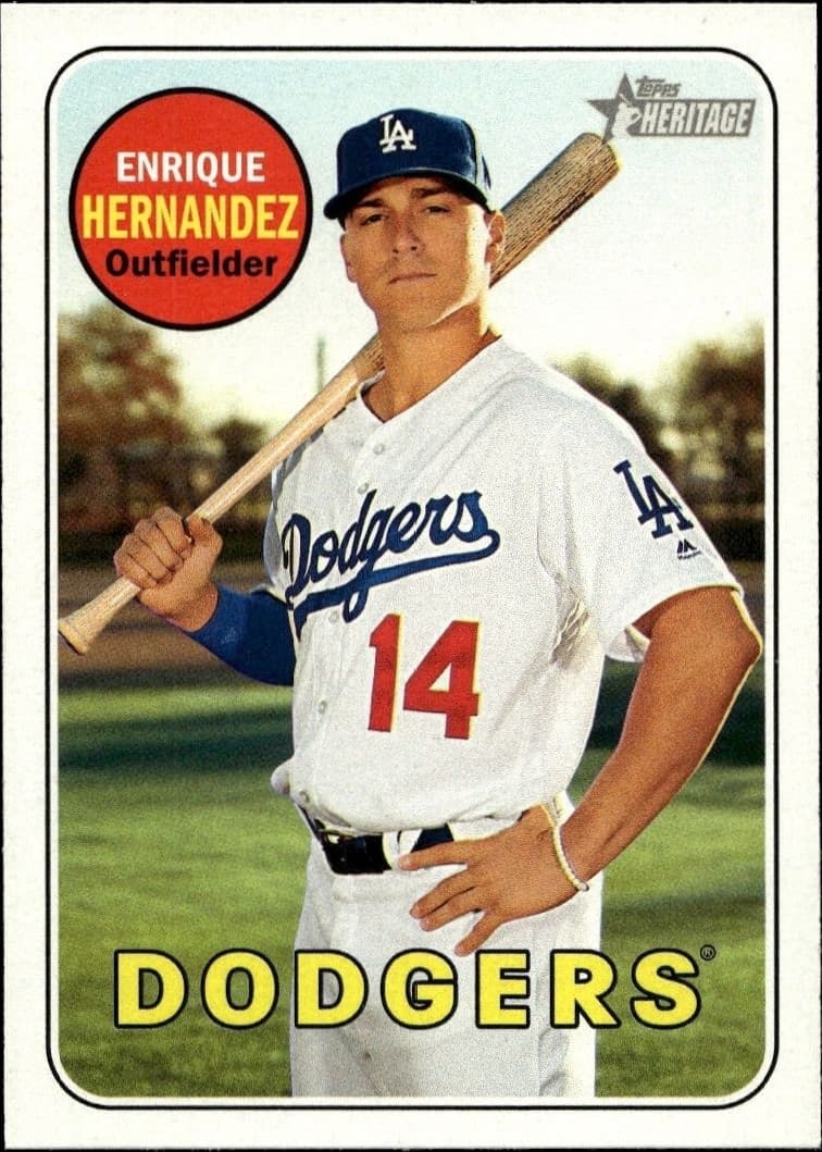 2018 Topps Heritage Enrique Hernandez #373 trading card