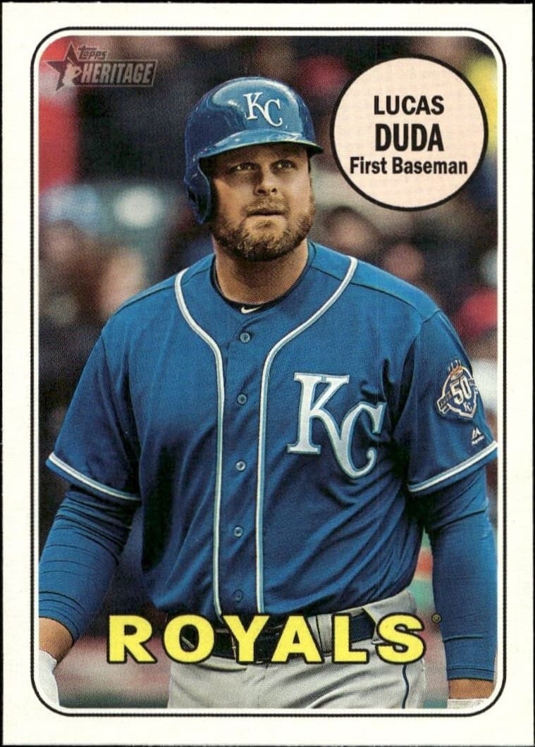 2018 Topps Heritage High Number Lucas Duda #588 trading card