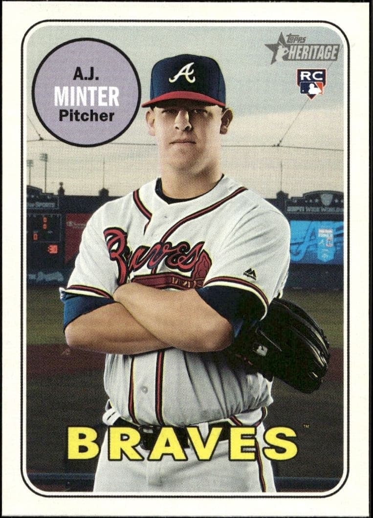 2018 Topps Heritage High Number A.J. Minter #669 trading card