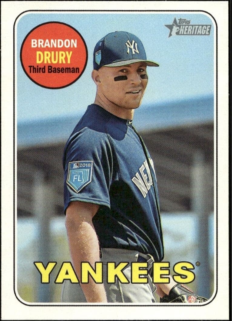 2018 Topps Heritage High Number Brandon Drury #654 trading card