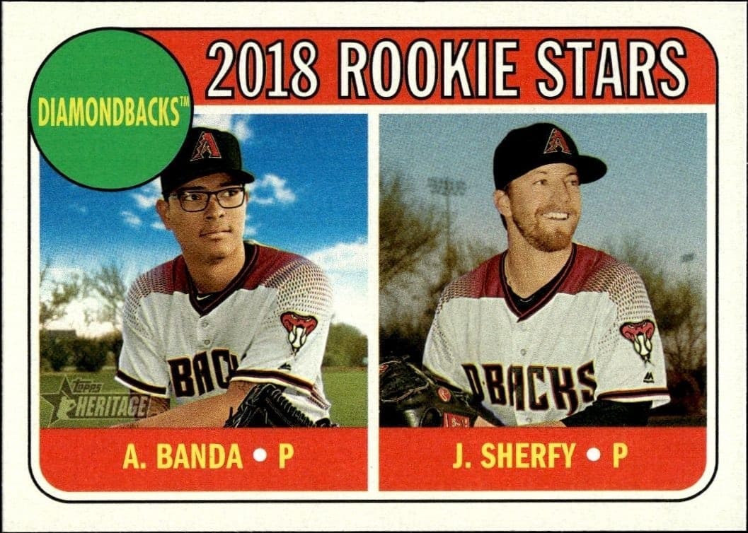 2018 Topps Heritage Anthony Banda, Jimmie Sherfy #79 trading card