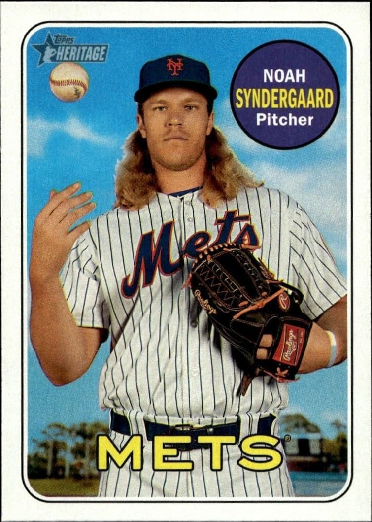 2018 Topps Heritage Noah Syndergaard #90 trading card