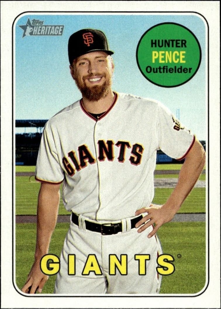2018 Topps Heritage Hunter Pence #257 baseball trading card front