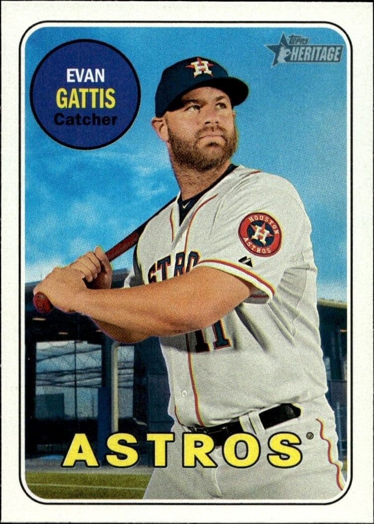 2018 Topps Heritage Evan Gattis #196 baseball trading card front