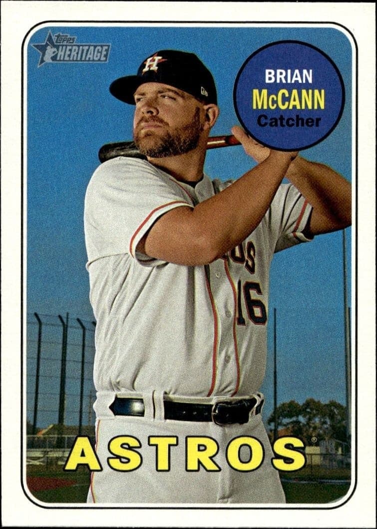 2018 Topps Heritage Brian McCann #77 baseball trading card front