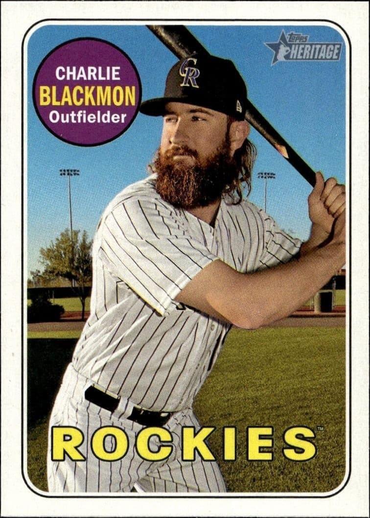 2018 Topps Heritage Charlie Blackmon #24 baseball trading card front