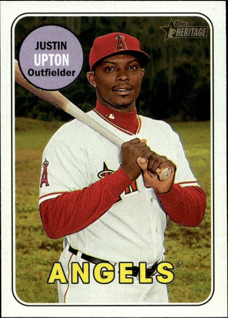 2018 Topps Heritage Justin Upton #60 trading card