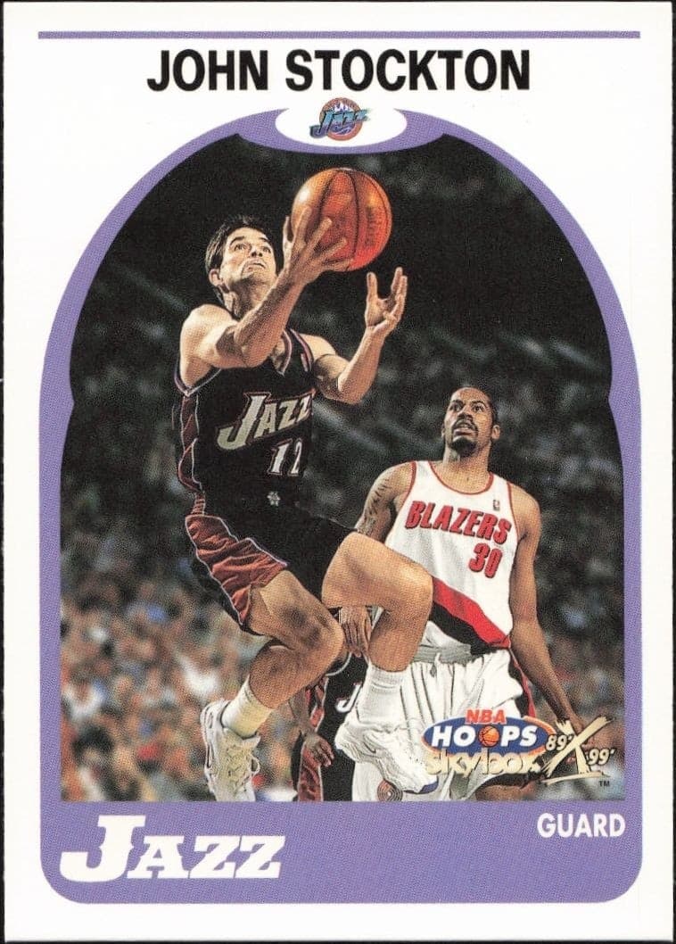 1999-00 Skybox NBA Hoops Decade John Stockton #114 trading card
