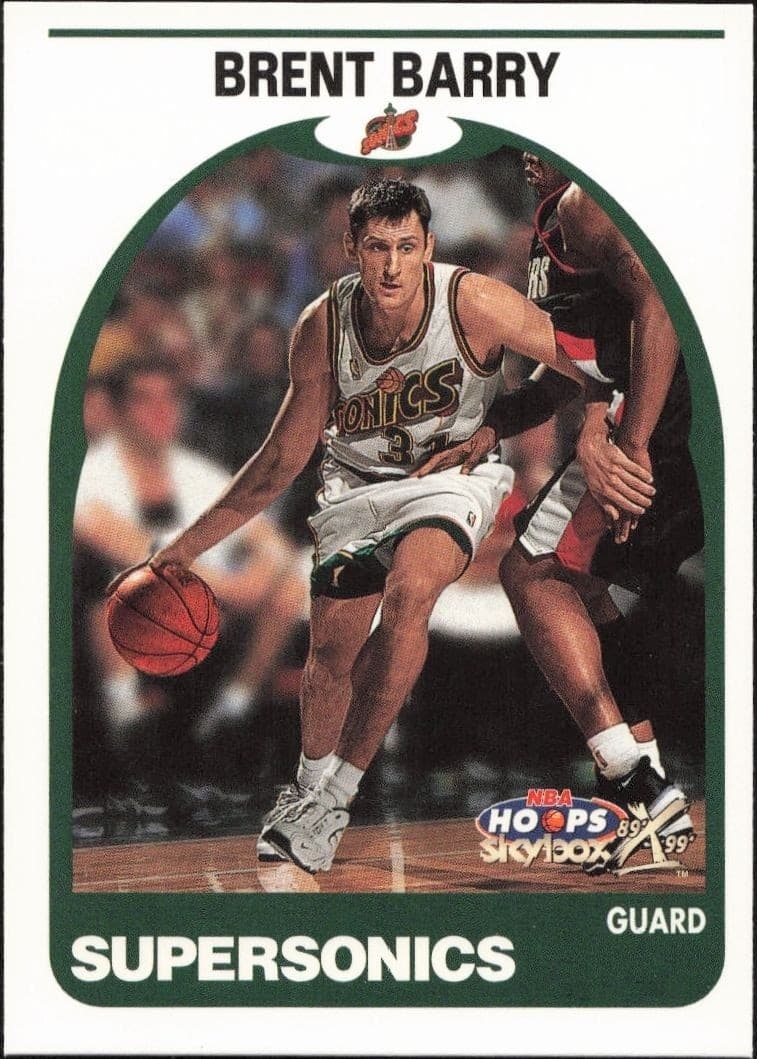 1999-00 Skybox NBA Hoops Decade Brent Barry #102 trading card
