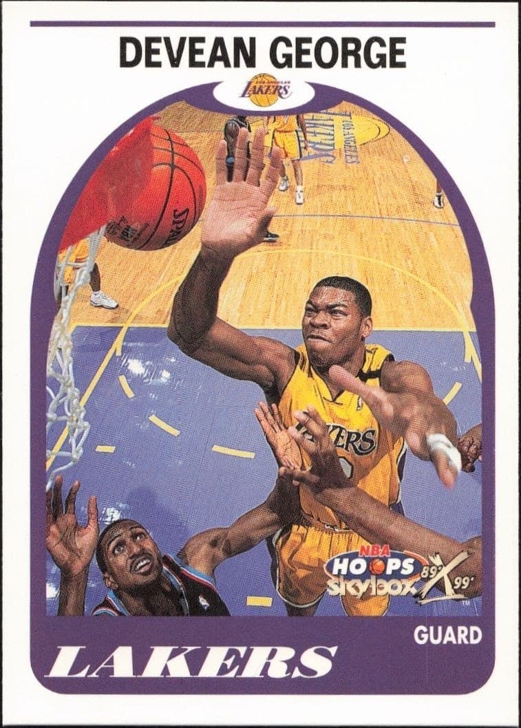1999-00 Skybox NBA Hoops Decade Devean George #91 trading card