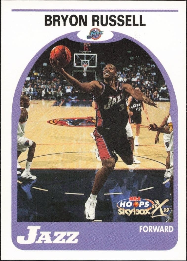 1999-00 Skybox NBA Hoops Decade Bryon Russell #106 trading card