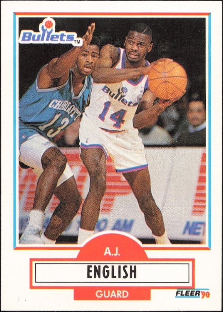 1990-91 Fleer Update A.J. English #U-98 trading card