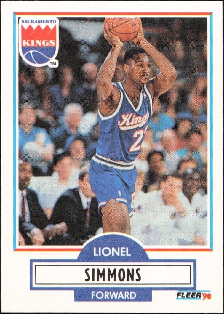 1990-91 Fleer Update Lionel Simmons #U-87 trading card