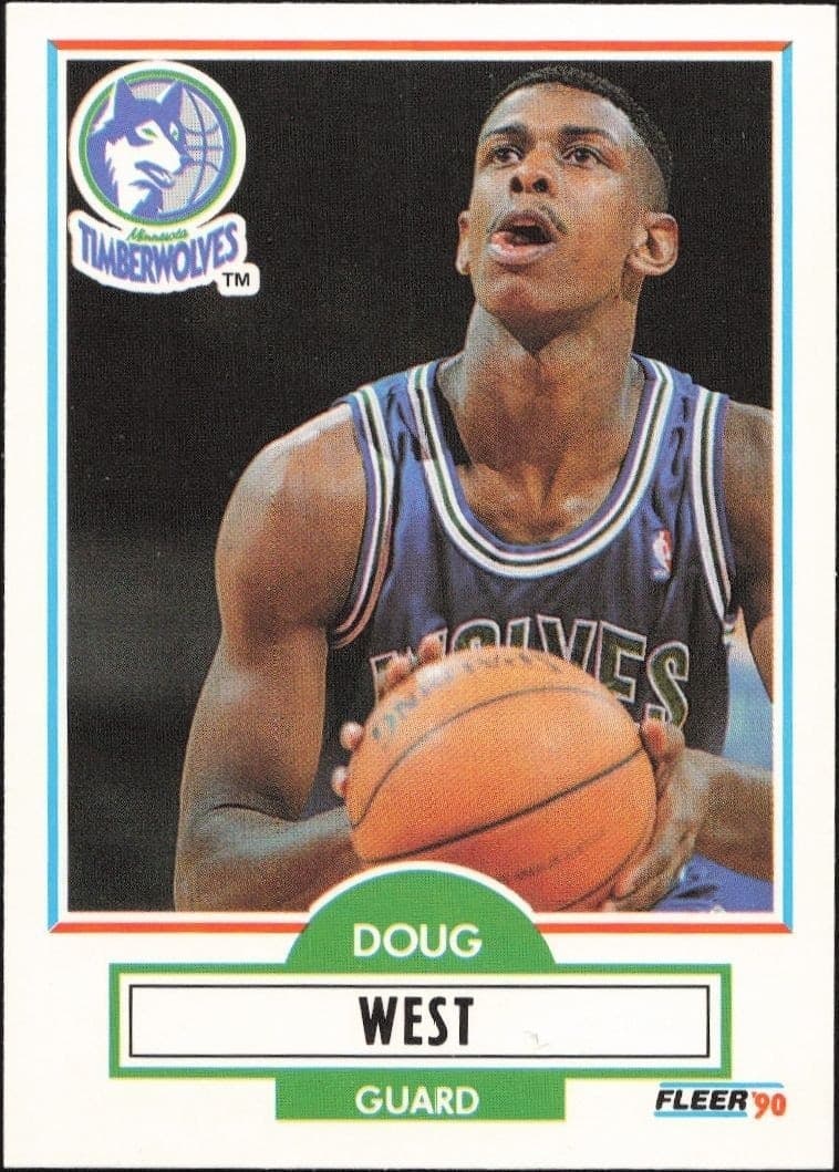 1990-91 Fleer Update Doug West #U-58 trading card