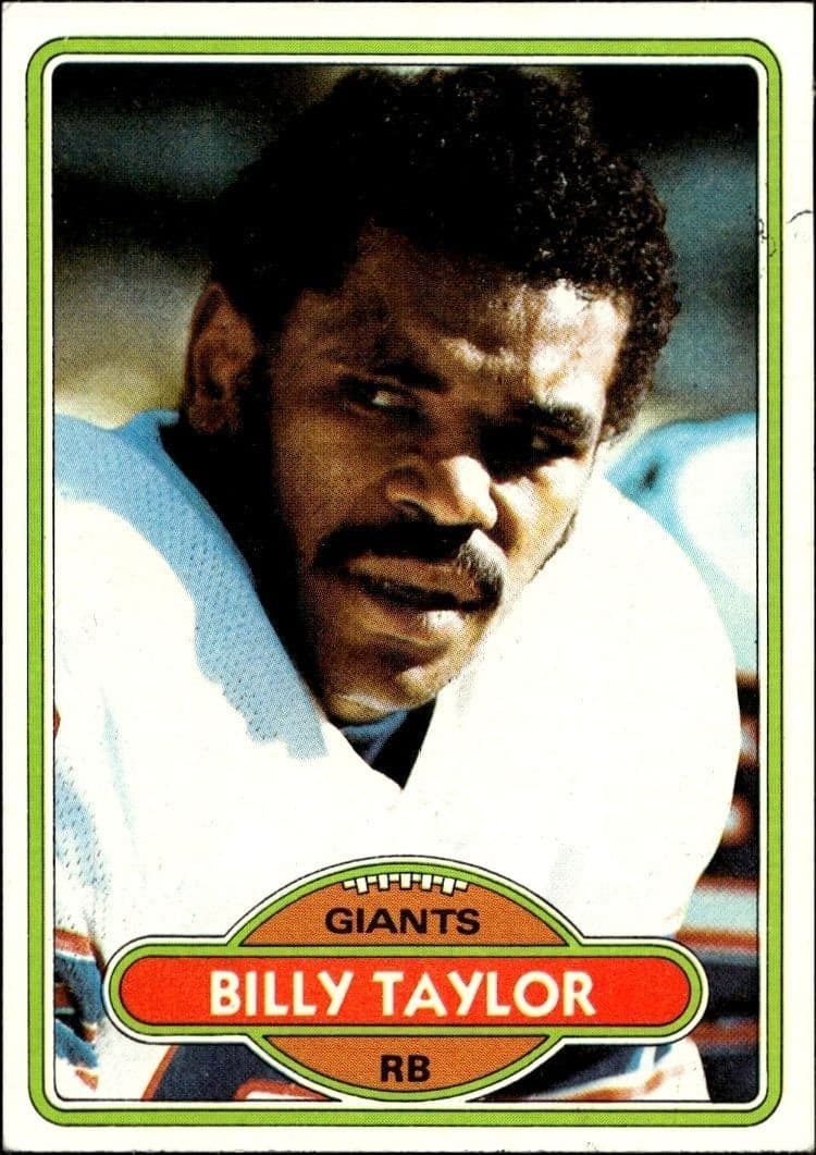 1980 Topps Billy Taylor #309 football trading card front