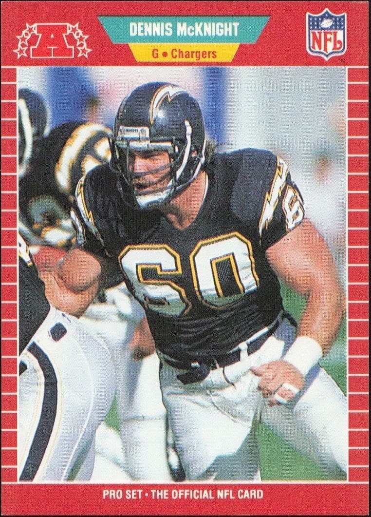 1989 Pro Set Dennis McKnight #360 football trading card front