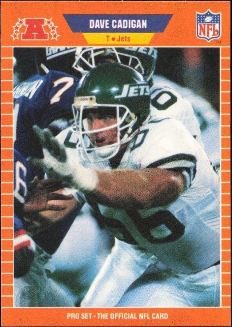 1989 Pro Set Dave Cadigan #294 football trading card front