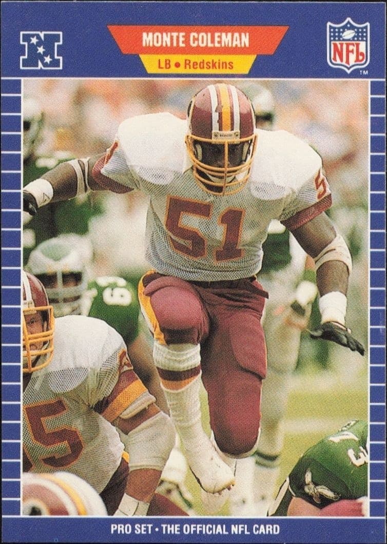 1989 Pro-Set Monte Coleman #425 trading card