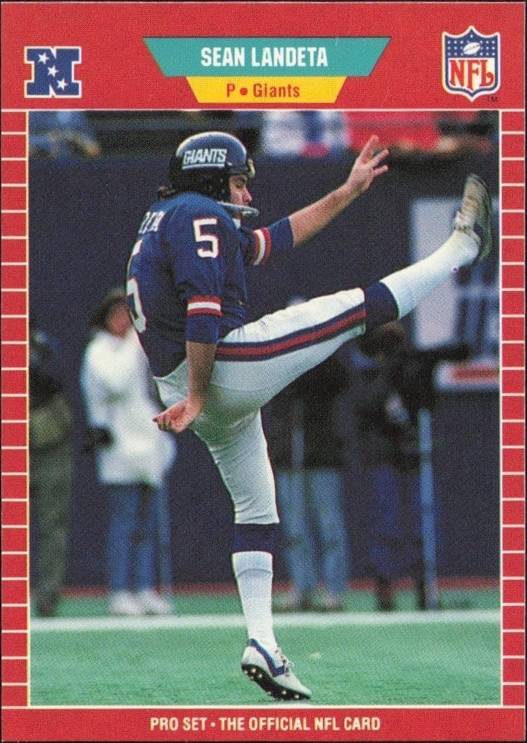 1989 Pro-Set Sean Landeta #286 trading card