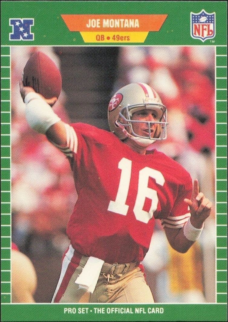 1989 Pro-Set Joe Montana #381 trading card