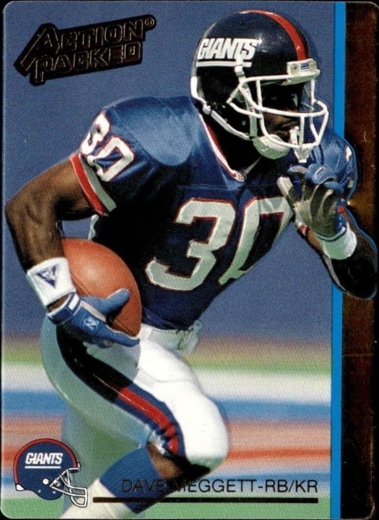 1992 Action-Packed Dave Meggett #186 trading card