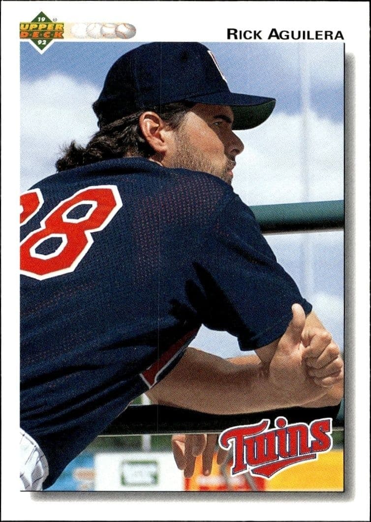 1992 Upper Deck Rick Aguilera #130 baseball trading card front
