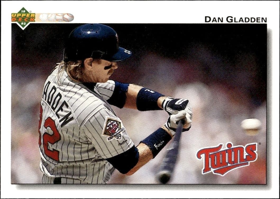 1992 Upper-Deck Low Number Dan Gladden #332 trading card