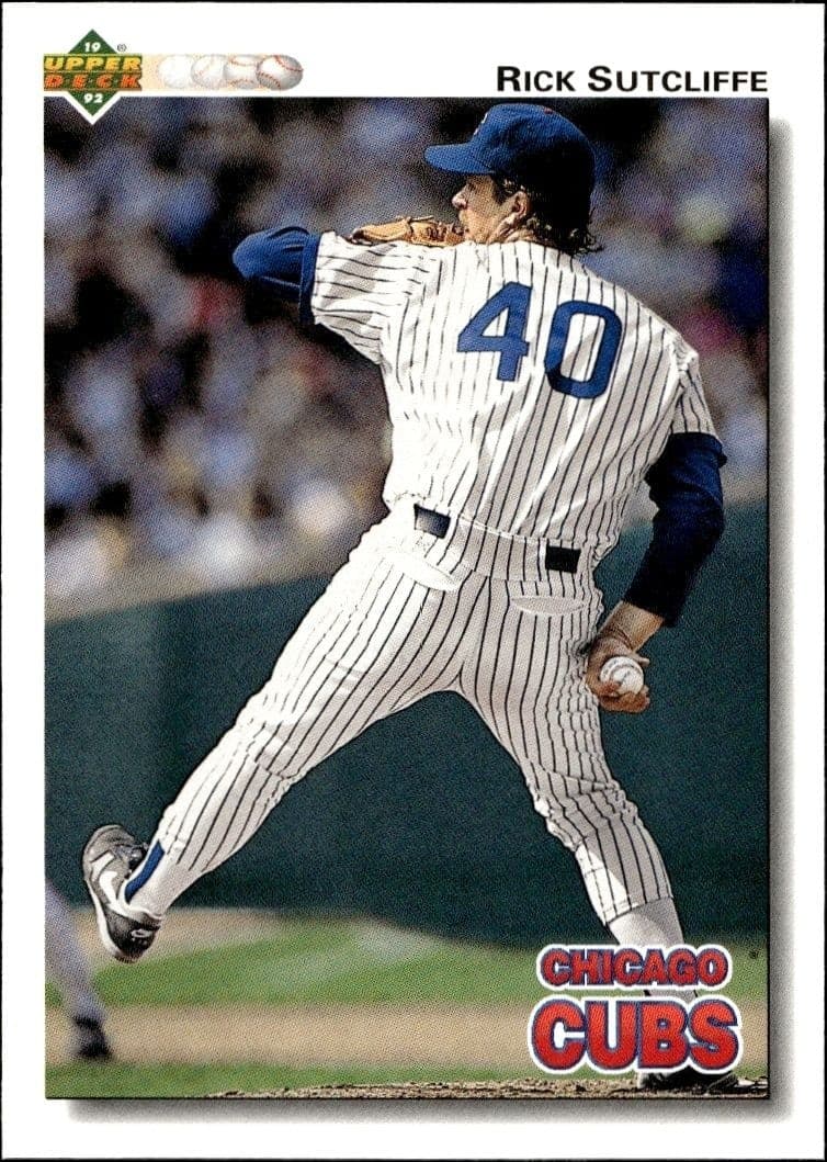 1992 Upper-Deck Low Number Rick Sutcliffe #529 trading card