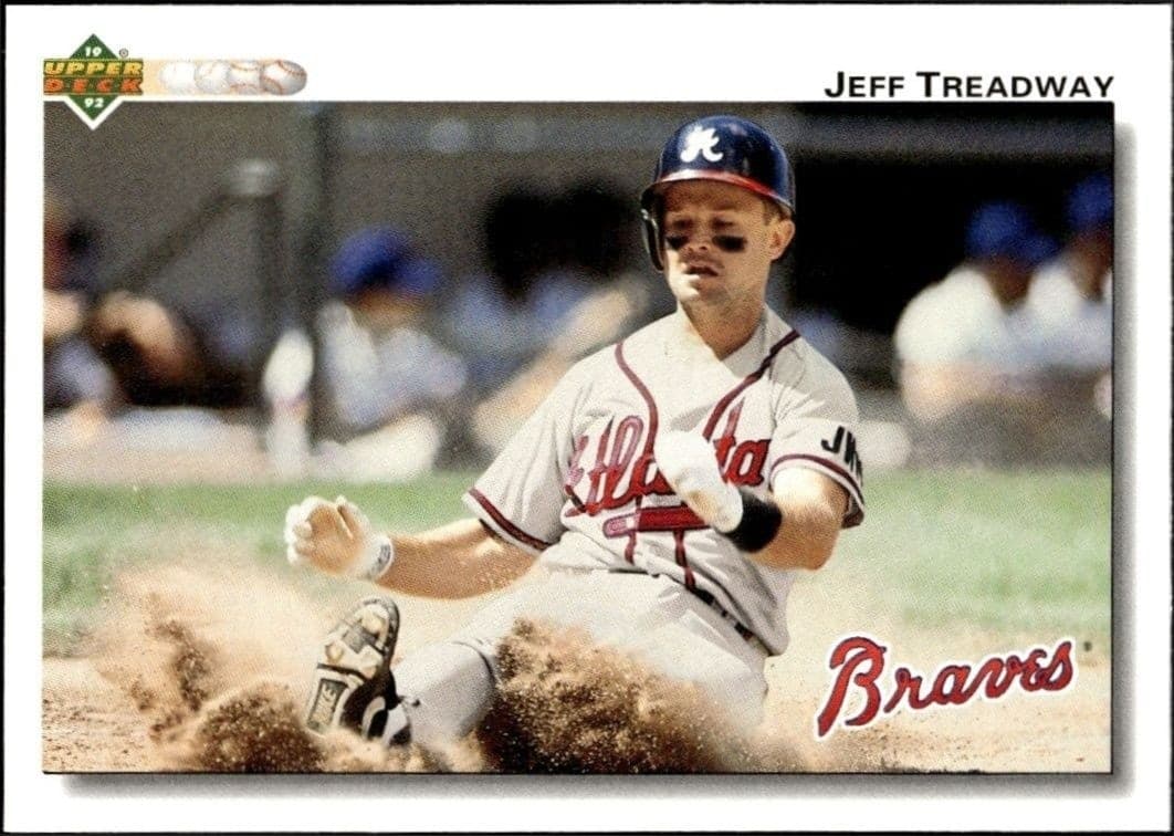 1992 Upper-Deck Low Number Jeff Treadway #389 trading card