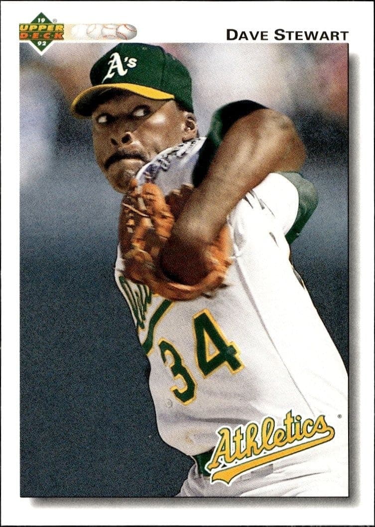 1992 Upper Deck Dave Stewart #547 baseball trading card front