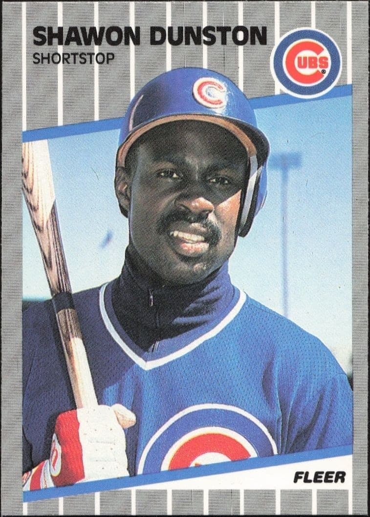 1989 Fleer Shawon Dunston #424 trading card