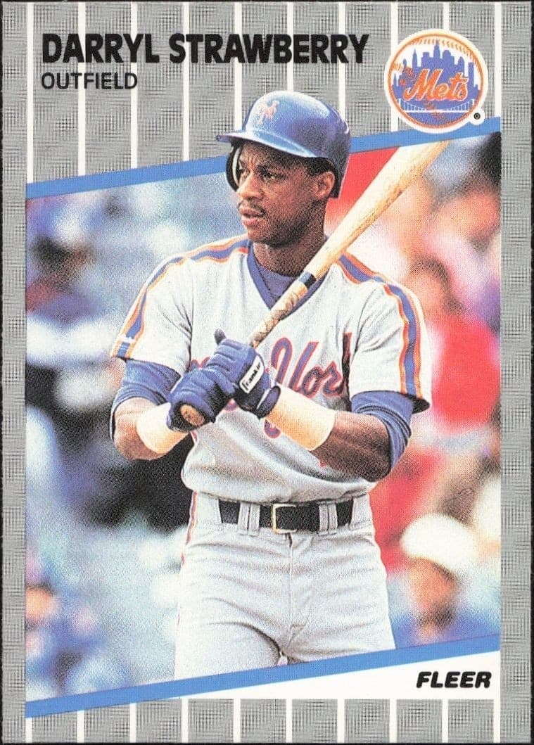 1989 Fleer Darryl Strawberry #49 baseball trading card front