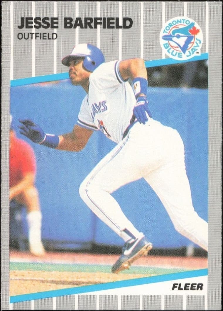 1989 Fleer Jesse Barfield #225 baseball trading card front