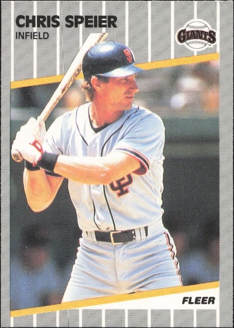 1989 Fleer Chris Speier #343 baseball trading card front