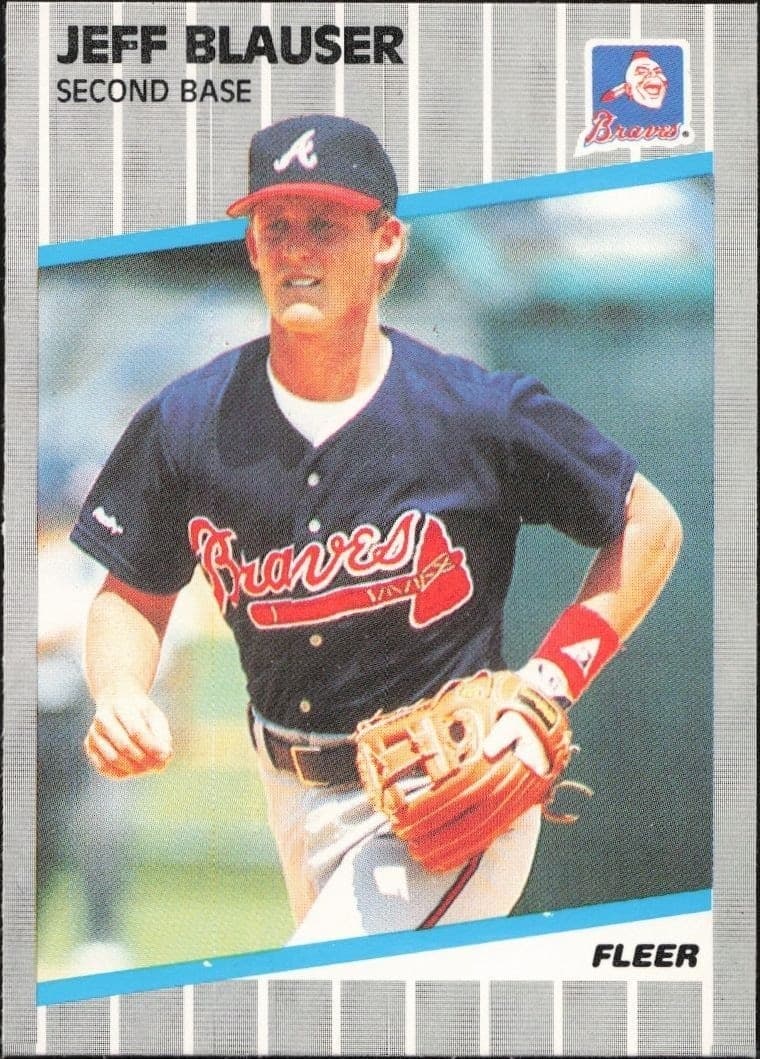 1989 Fleer Jeff Blauser #588 baseball trading card front