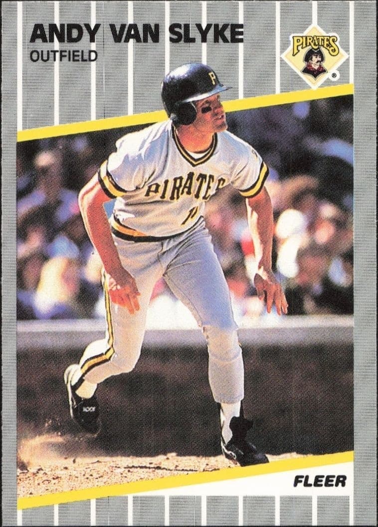 1989 Fleer Andy Van Slyke #222 trading card