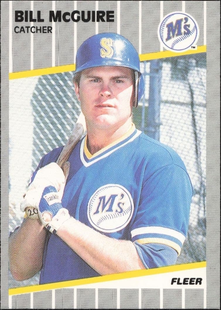 1989 Fleer Bill McGuire #553 baseball trading card front