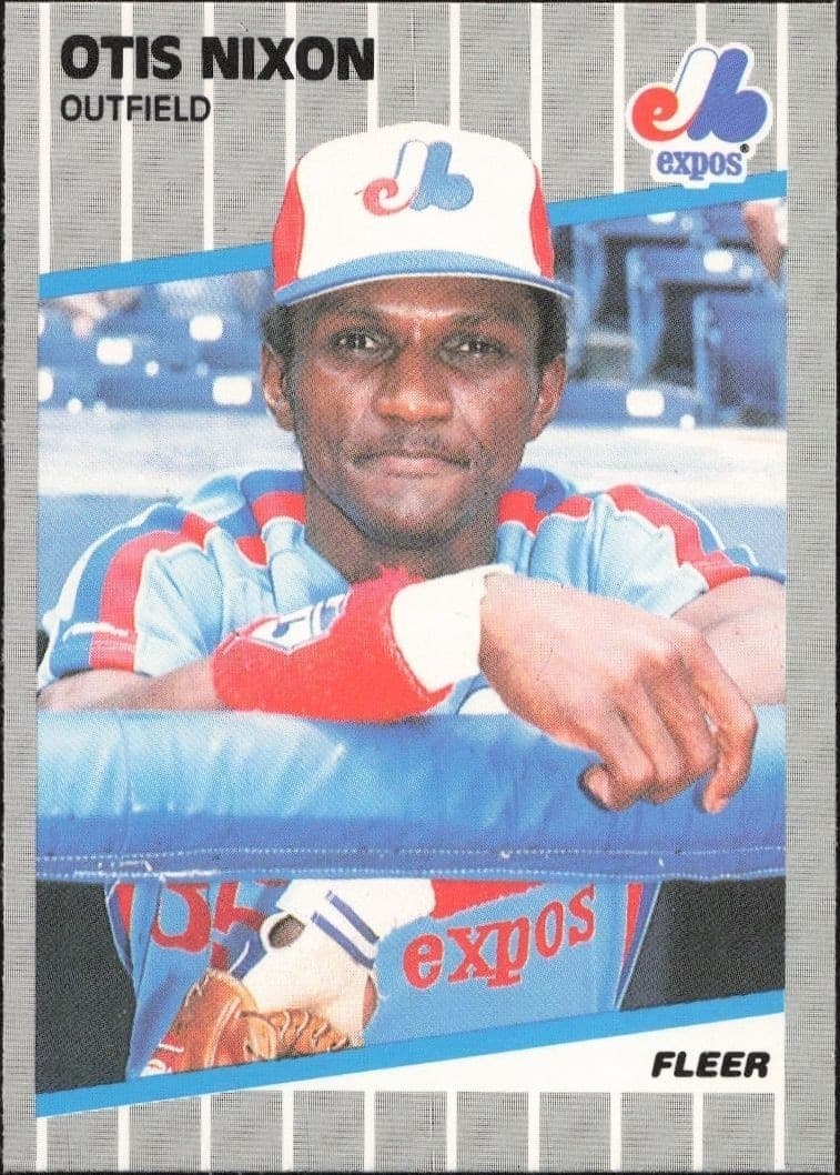 1989 Fleer Otis Nixon #387 baseball trading card front