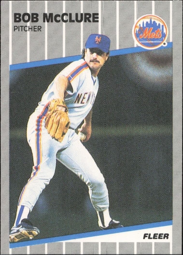 1989 Fleer Bob McClure #42 baseball trading card front