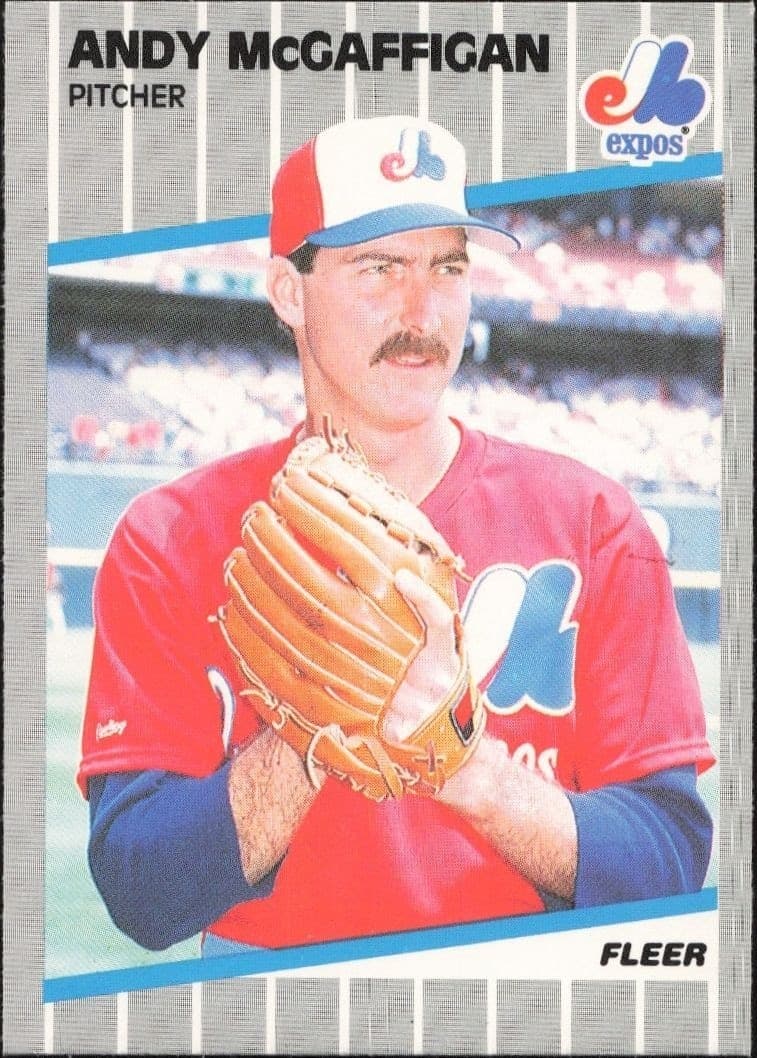 1989 Fleer Andy McGaffigan #386 baseball trading card front