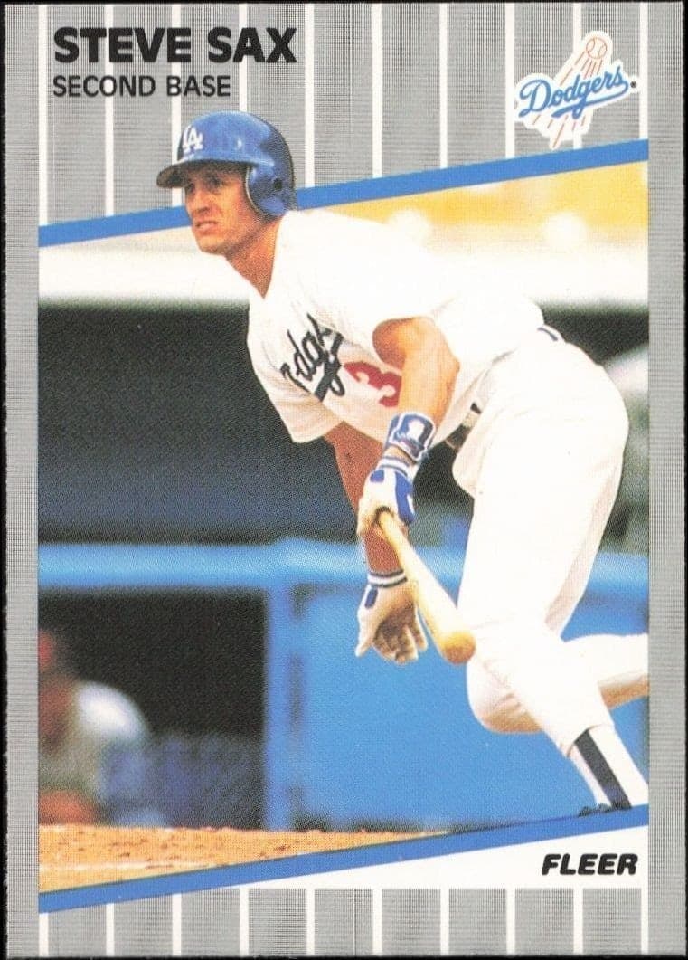 1989 Fleer Steve Sax #70 trading card