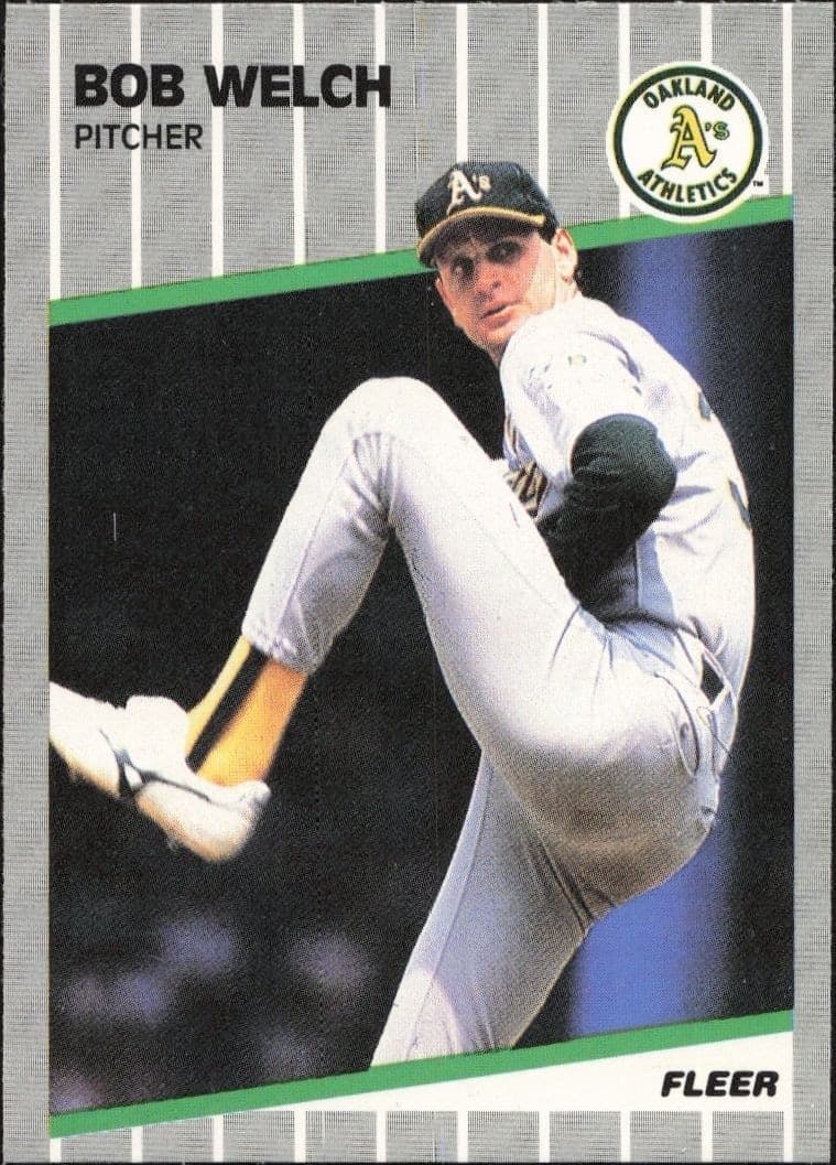 1989 Fleer Bob Welch #25 baseball trading card front