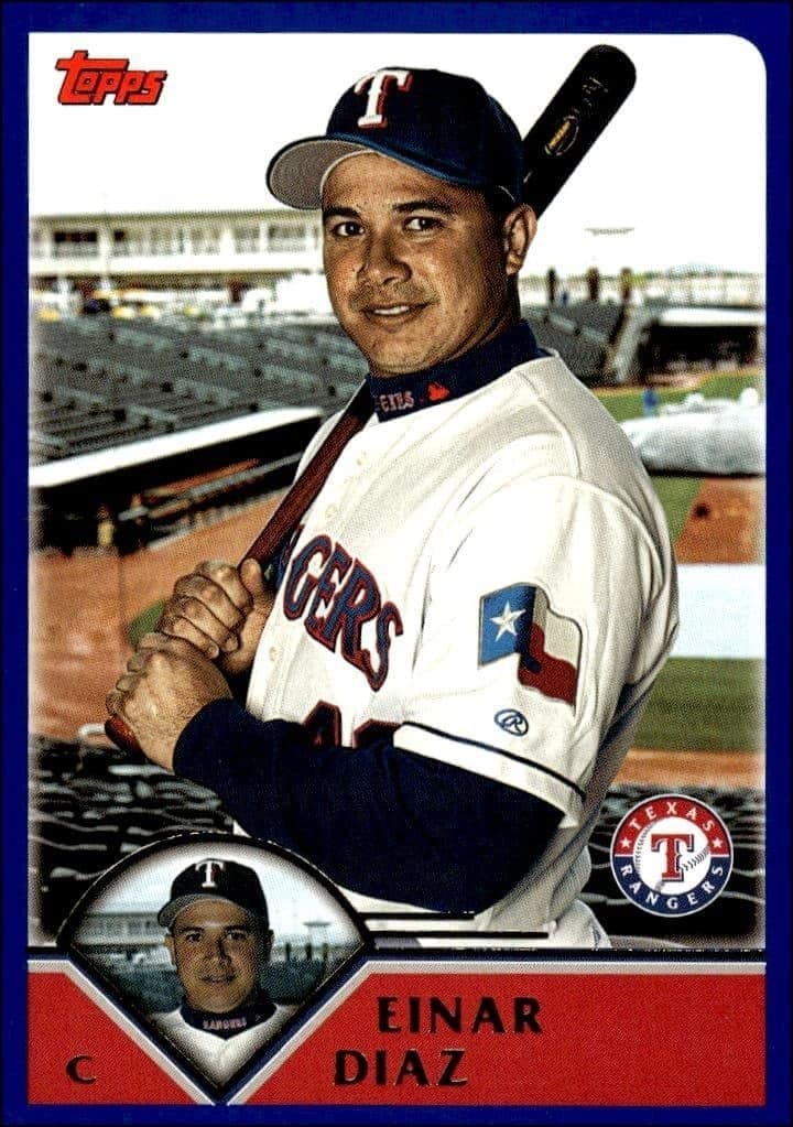2003 Topps Einar Diaz #475 baseball trading card front