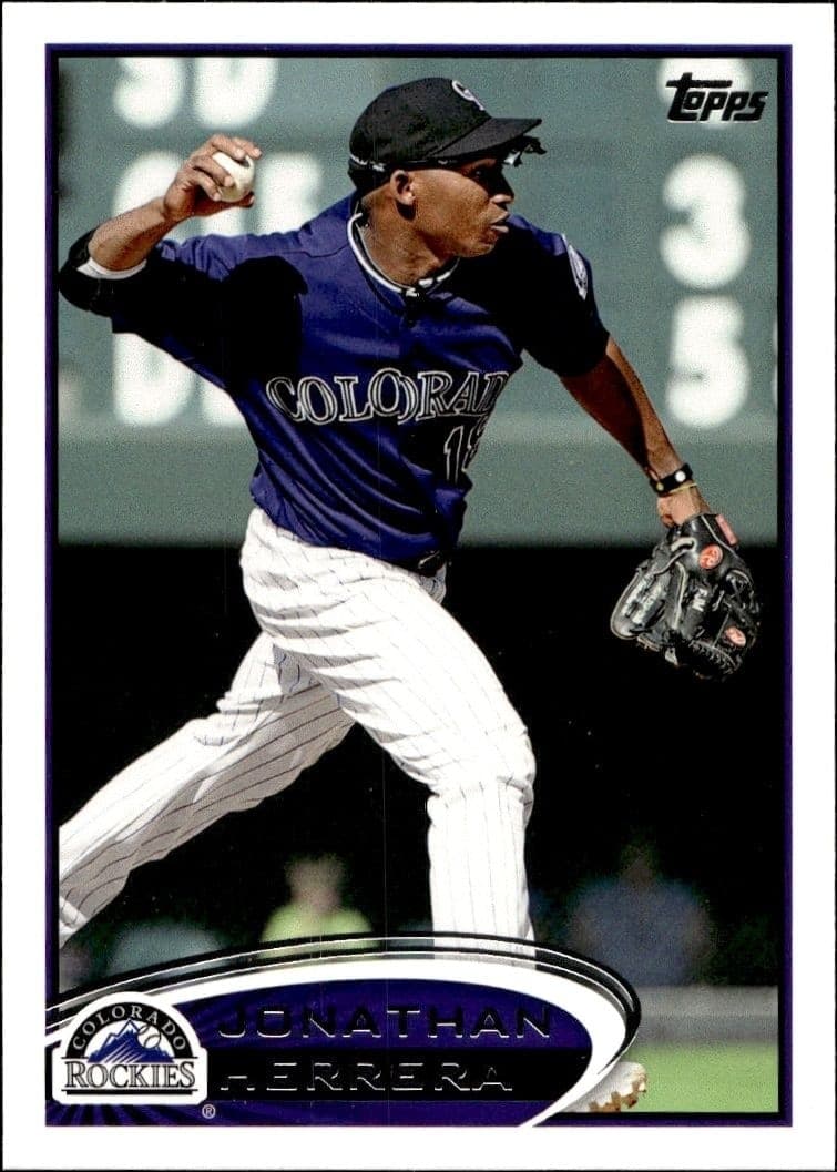 2012 Topps Jonathan Herrera #576 baseball trading card front