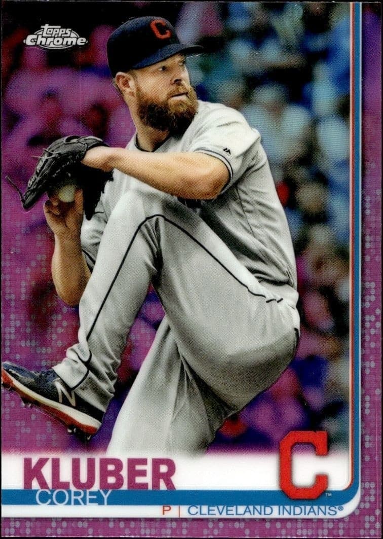 2019 Topps Chrome Corey Kluber #188 baseball trading card front