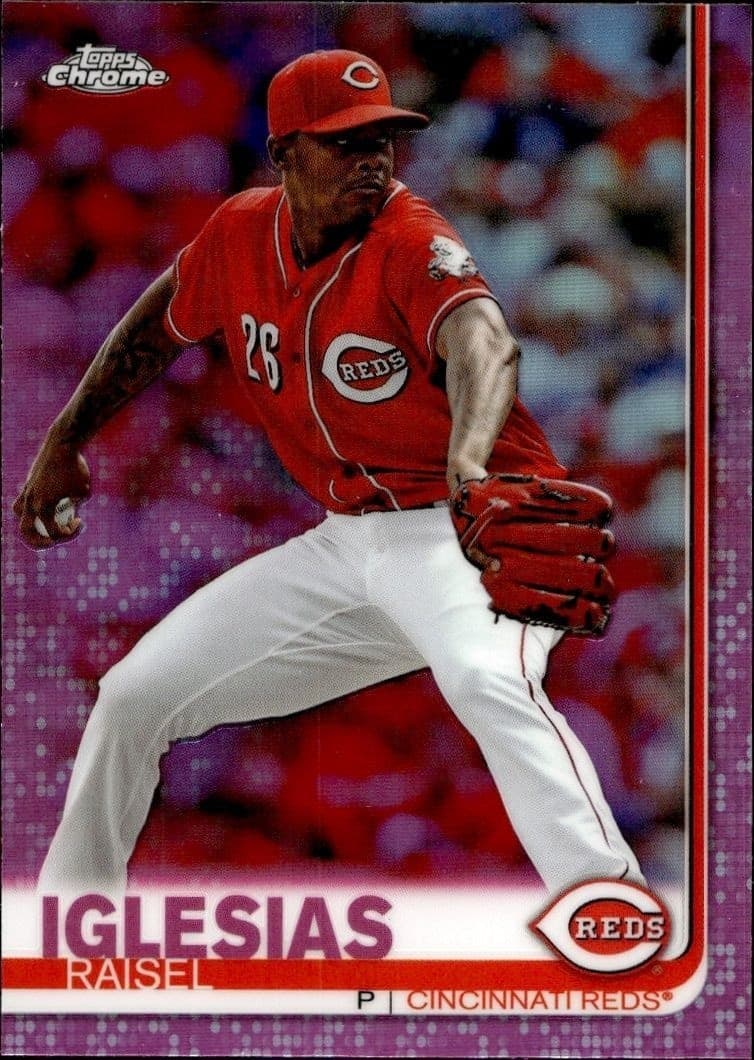 2019 Topps Chrome Raisel Iglesias #192 baseball trading card front