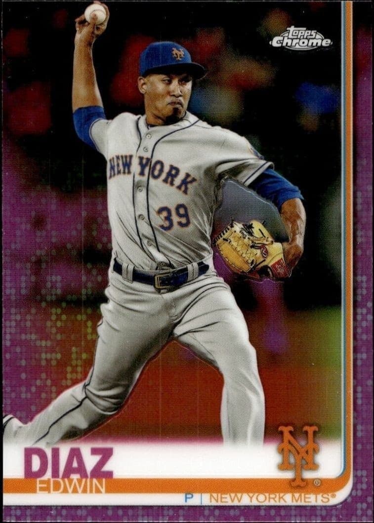2019 Topps Chrome Edwin Diaz #74 baseball trading card front