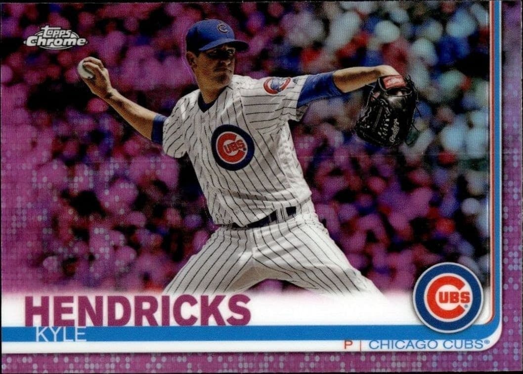 2019 Topps Chrome Kyle Hendricks #185 baseball trading card front