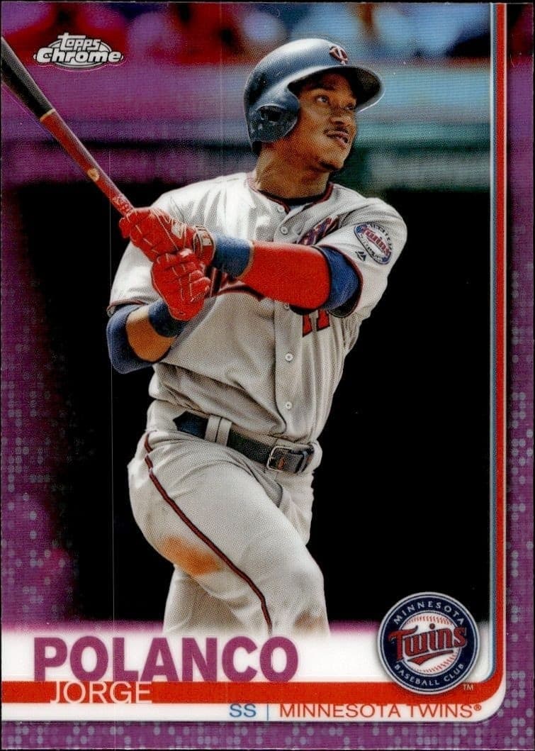 2019 Topps Chrome Jorge Polanco #81 baseball trading card front