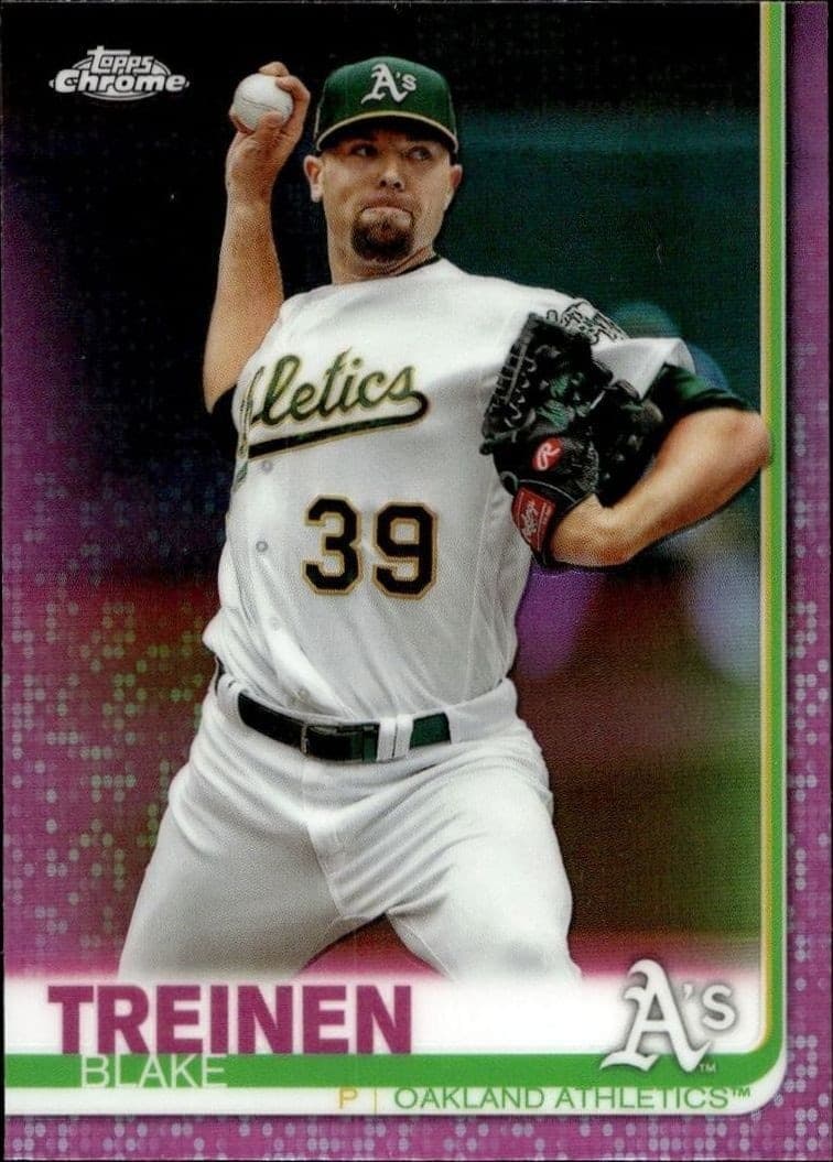 2019 Topps Chrome Blake Treinen #144 baseball trading card front
